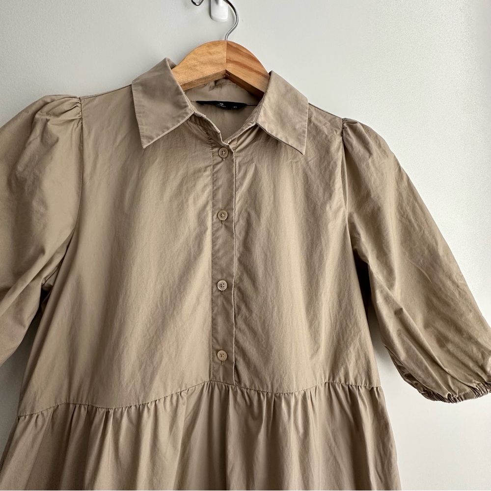 WhiteBlack Elegant Tan Front Button Down Women's Dress XS - Picture 8 of 12